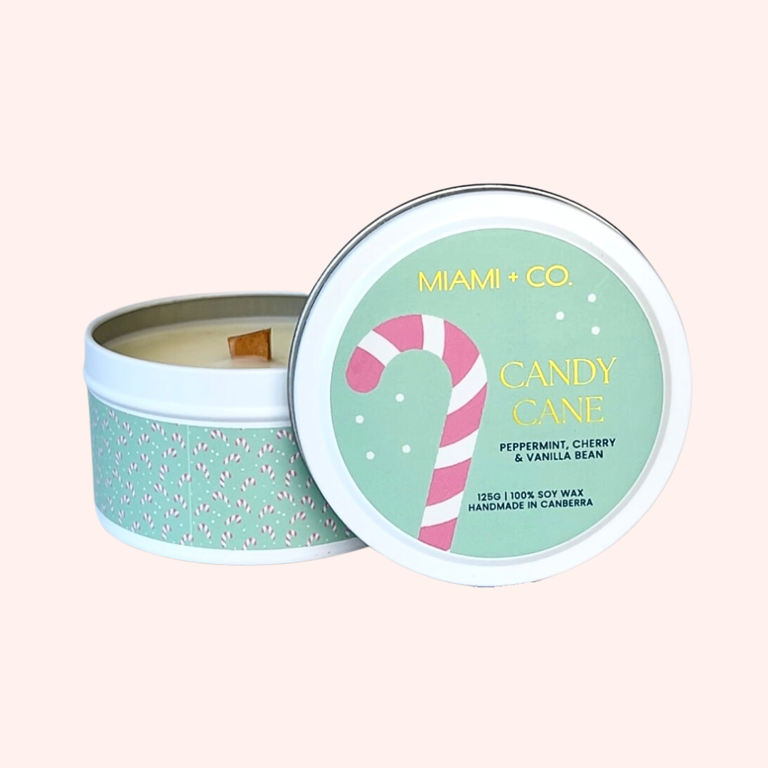Candycane - Travel Tin Candle