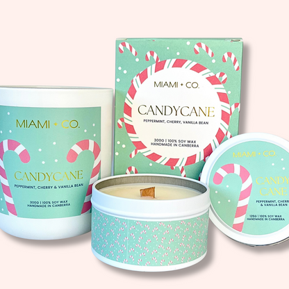 Candycane - Travel Tin Candle