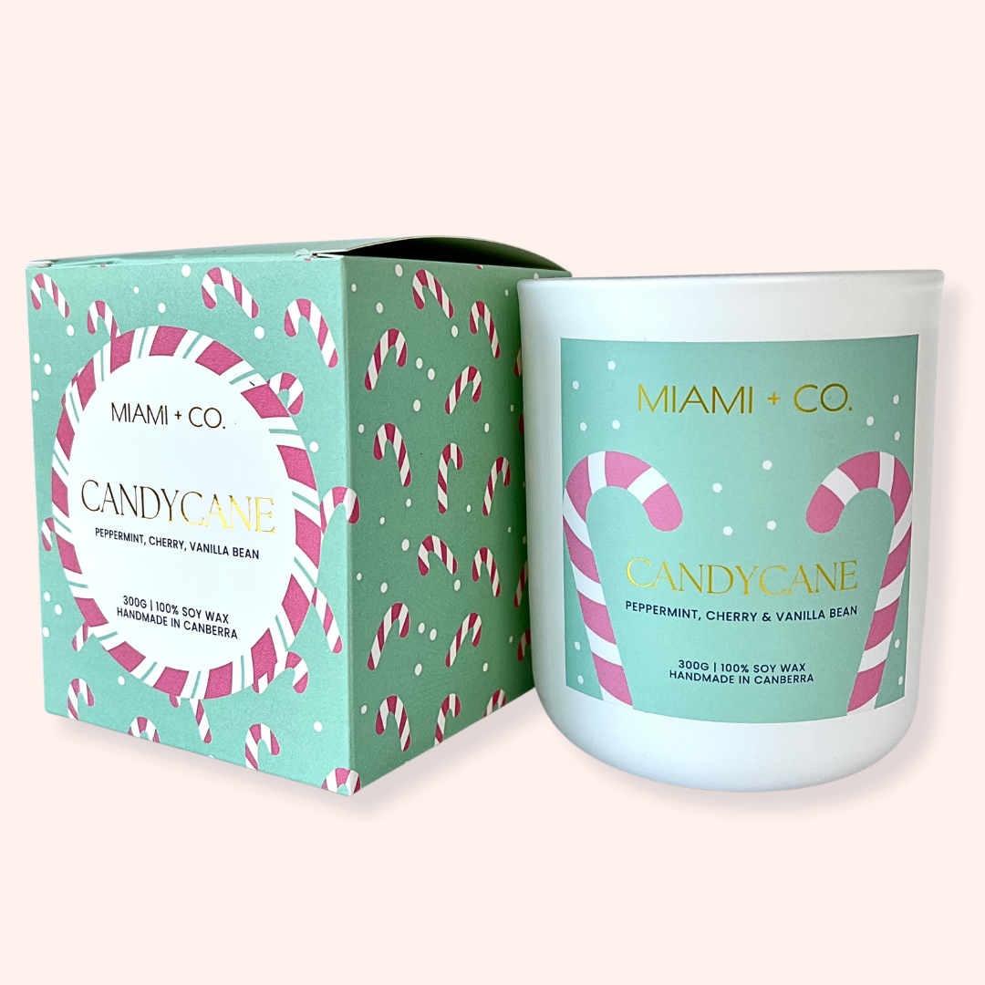Candycane - Large Candle