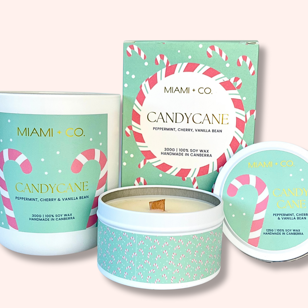 Candycane - Large Candle